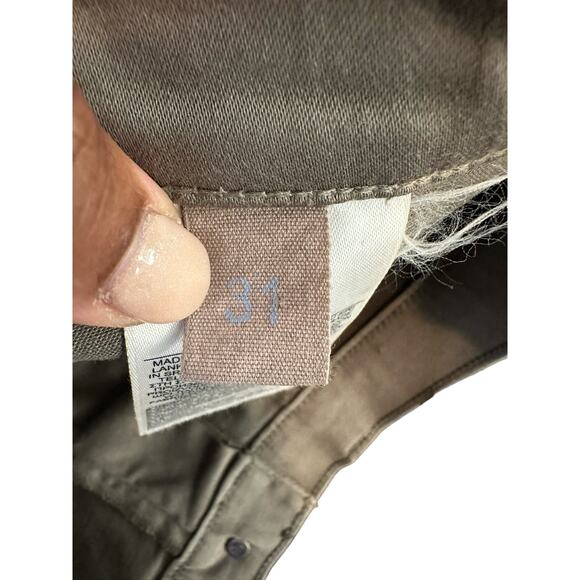 Banana Republic Taupe Mature Casual Coated Sateen Skinny Ankle Pant Size 31 - Picture 4 of 13